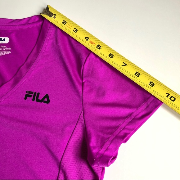 FILA Sport Active Shirt V Neck Small Purple Women’s - Picture 8 of 16